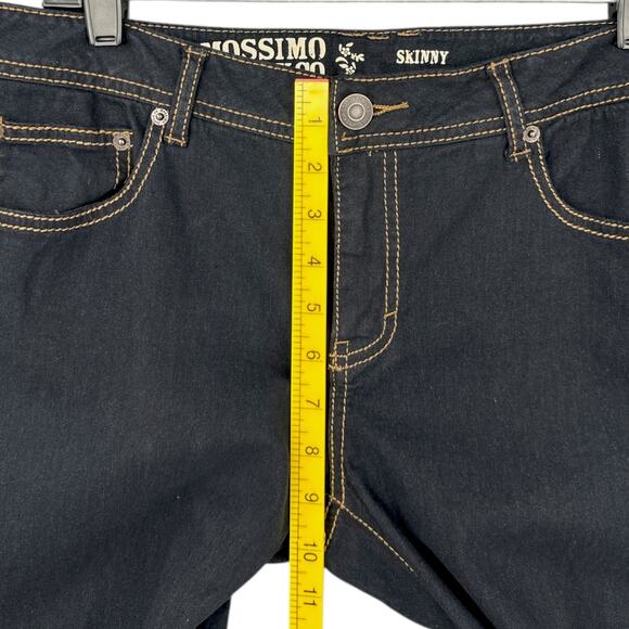 Mossimo Supply Co Dark Wash Contrast Stitching Five Pocket Skinny Jeans 13 - Picture 6 of 7